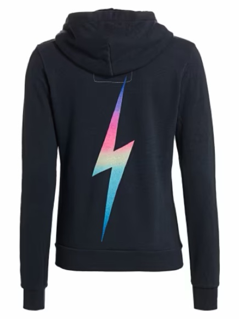 Aviator Nation Bolt Zip-Up Hoodie Charcoal/Rainbow Medium/Small -Priced for flaw